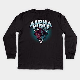 Alpha wolf art Kids Long Sleeve T-Shirt